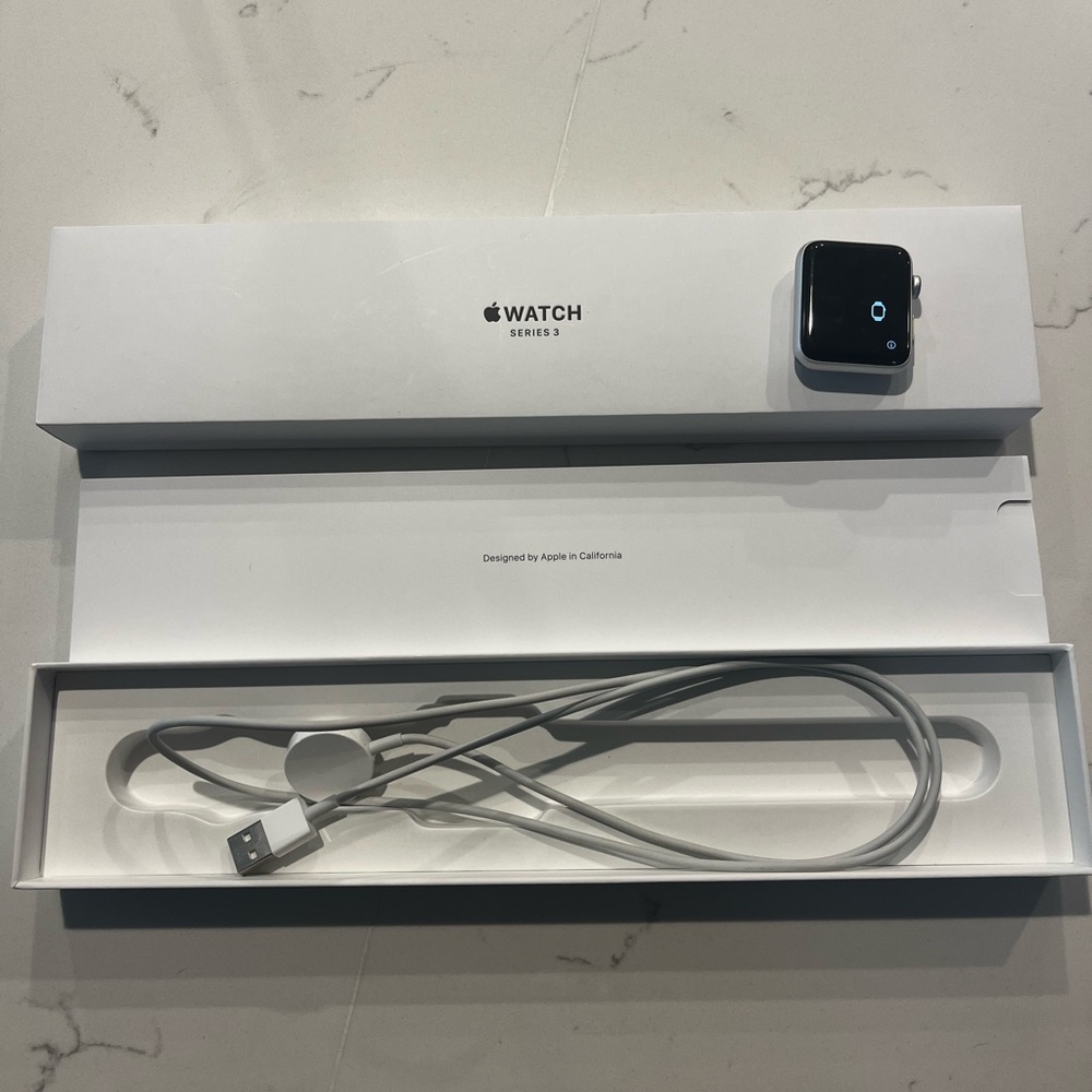 Apple Watch Series 3 - 42mm GPS - Silver Aluminum (w/ Charger, No Watch Band)